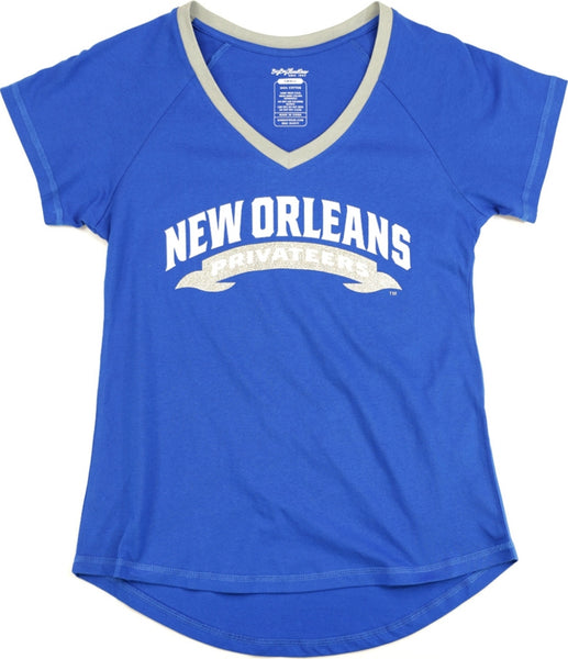 Big Boy New Orleans Privateers S3 Womens V-Neck Tee [Royal Blue]