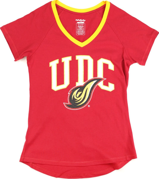 Big Boy District Of Columbia Firebirds S3 Womens V-Neck Tee [Crimson Red]