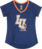 Big Boy Langston Lions S3 Womens V-Neck Tee [Navy Blue]