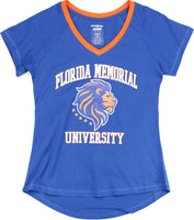Big Boy Florida Memorial Lions S3 Womens V-Neck Tee [Royal Blue]