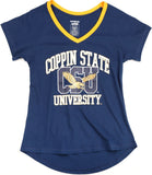 Big Boy Coppin State Eagles S3 Womens V-Neck Tee [Navy Blue]
