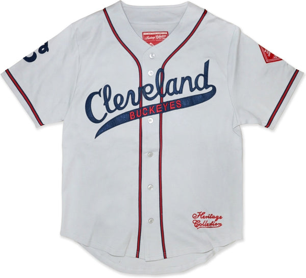 Big Boy Cleveland Buckeyes S2 Heritage Mens Baseball Jersey [Grey]