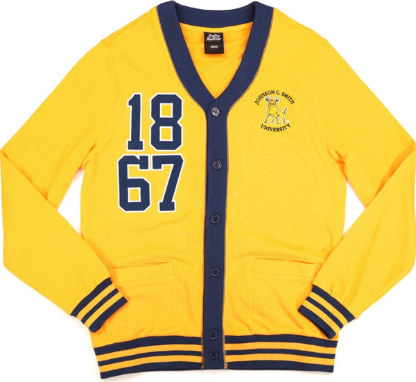 Big Boy Johnson C. Smith Golden Bulls S5 Mens Cardigan [Gold]