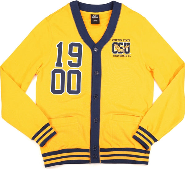 Big Boy Coppin State Eagles S5 Mens Cardigan [Gold]