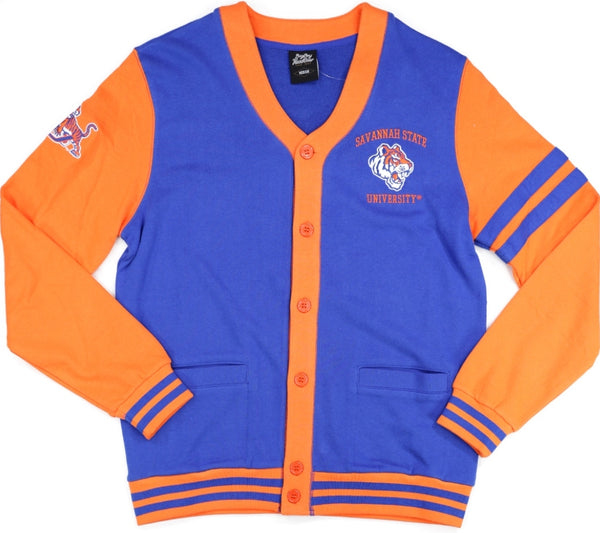 Big Boy Savannah State Tigers S4 Mens Cardigan [Royal Blue]