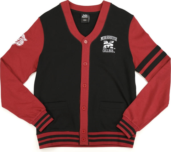 Big Boy Morehouse Maroon Tigers S4 Mens Cardigan [Black]