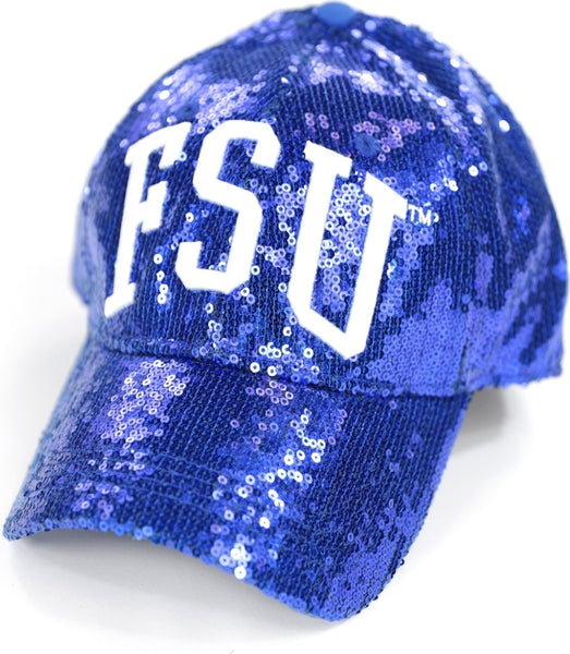Big Boy Fayetteville State Broncos S144 Womens Sequins Cap [Royal Blue]