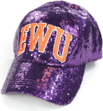 Big Boy Edward Waters Tigers S144 Womens Sequins Cap [Purple]