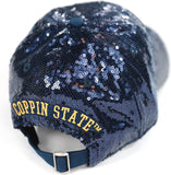 Big Boy Coppin State Eagles S144 Womens Sequins Cap [Navy Blue]