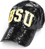 Big Boy Bowie State Bulldogs S144 Womens Sequins Cap [Black]