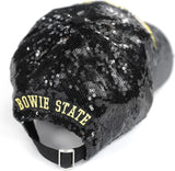 Big Boy Bowie State Bulldogs S144 Womens Sequins Cap [Black]