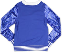 Big Boy Zeta Phi Beta Divine 9 S12 Sequins Cardigan [Royal Blue]