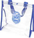 Big Boy Zeta Phi Beta Divine 9 S141 Clear Tote Bag [Royal Blue]