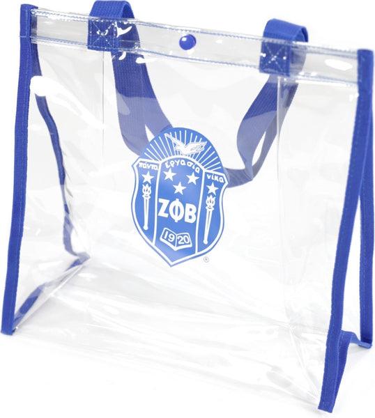 Big Boy Zeta Phi Beta Divine 9 S141 Clear Tote Bag [Royal Blue]