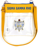 Big Boy Sigma Gamma Rho Divine 9 S141 Clear Cross Bag [Gold]