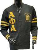 Buffalo Dallas Alpha Phi Alpha Chenille Varsity Cardigan [Button Down - Black]