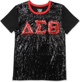 Big Boy Delta Sigma Theta Divine 9 S4 Sequins Tee [Black]