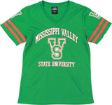 Big Boy Mississippi Valley State Delta Devils S1 Womens Football Jersey Tee [Green]