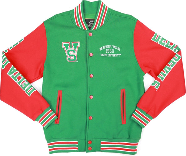 Big Boy Mississippi Valley State Delta Devils S1 Mens Fleece Jacket [Green]