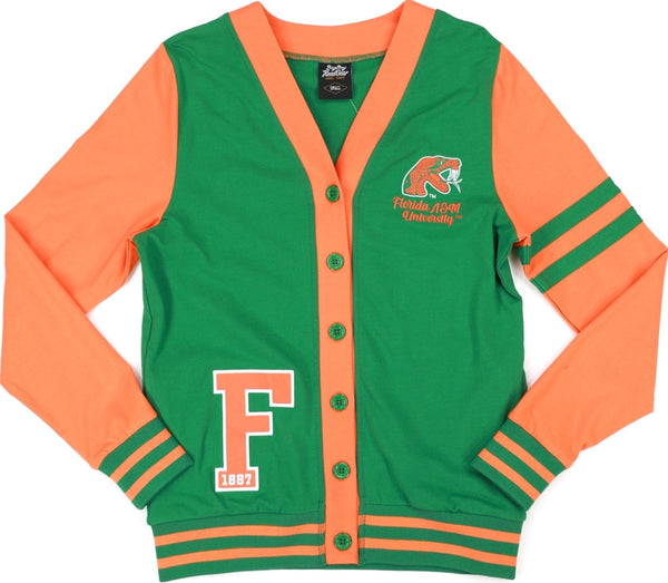 Big Boy Florida A&M Rattlers S11 Womens Cardigan [Green]