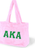 Big Boy Alpha Kappa Alpha Divine 9 S1 Faux Fur Bag [Pink]