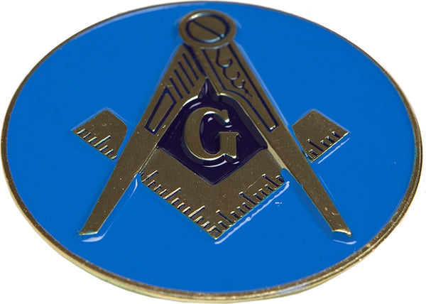 Mason Classic Round Car Badge [Blue]