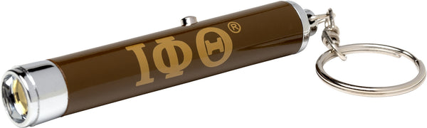 Iota Phi Theta Projection Torch Light Keychain [Brown]