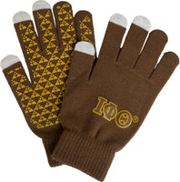Iota Phi Theta Knit Texting Gloves [Brown]