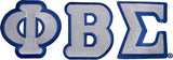 Phi Beta Sigma Large Letter Iron-On Patch Set [White]