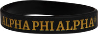 Alpha Phi Alpha Solid Silicone Wristband [Black]