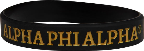 Alpha Phi Alpha Solid Silicone Wristband [Black]