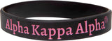 Alpha Kappa Alpha Solid Silicone Wristband [Black]
