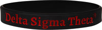 Delta Sigma Theta Solid Silicone Wristband [Black]