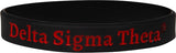 Delta Sigma Theta Solid Silicone Wristband [Black]