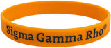 Sigma Gamma Rho Solid Silicone Wristband [Gold]