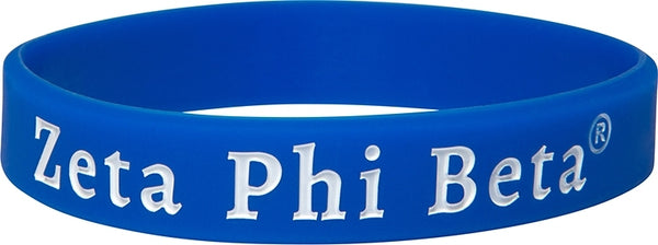 Zeta Phi Beta Solid Silicone Wristband [Blue]