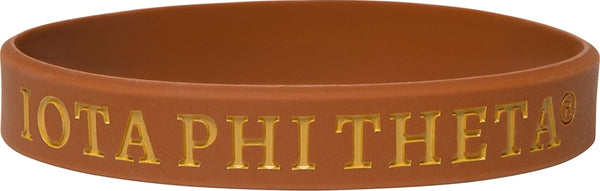 Iota Phi Theta Solid Silicone Wristband [Brown]