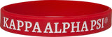 Kappa Alpha Psi Solid Silicone Wristband [Red]