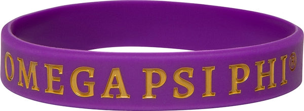 Omega Psi Phi Solid Silicone Wristband [Purple]