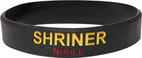 Shriner Noble Solid Silicone Wristband [Black]