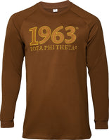 Iota Phi Theta Cotton Long-Sleeve Mens Shirt [Brown]