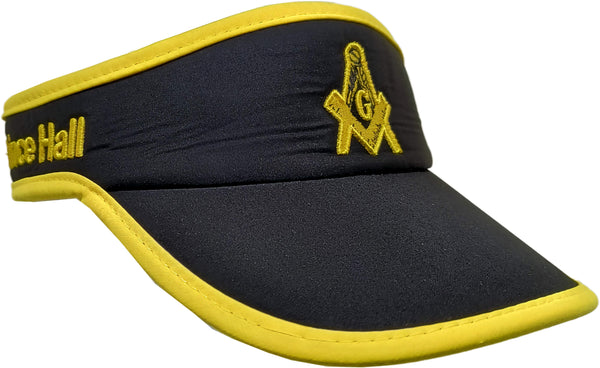Prince Hall Mason Featherlight Mens Visor [Black]