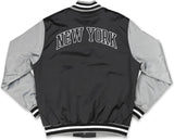 Big Boy New York Black Yankees S1 Satin Mens Baseball Jacket [Black]