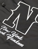 Big Boy New York Black Yankees S1 Satin Mens Baseball Jacket [Black]