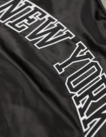 Big Boy New York Black Yankees S1 Satin Mens Baseball Jacket [Black]