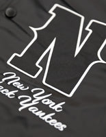 Big Boy New York Black Yankees S1 Satin Mens Baseball Jacket [Black]
