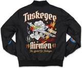 Big Boy Tuskegee Airmen S5 Mens Bomber Jacket [Black]