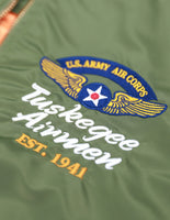 Big Boy Tuskegee Airmen S5 Mens Bomber Jacket [Green]