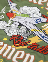 Big Boy Tuskegee Airmen S5 Mens Bomber Jacket [Green]