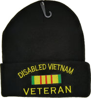 Disabled Vietnam Veteran M040 Mens Beanie [Black]